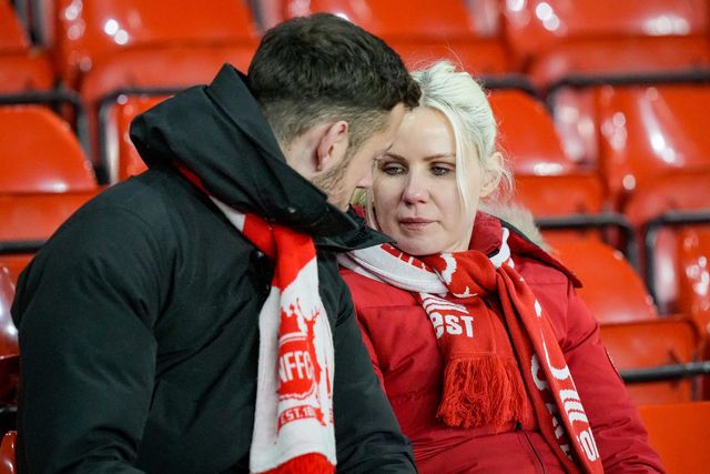 Nottingham Forest fans during the UEFA Europa League 
Knockout Round Play-offs match Nottingham Forest vs Fenerbahce at City Ground, Nottingham, United Kingdom on 26 February 2026

(Photo by Maynard Manyowa/News Images)