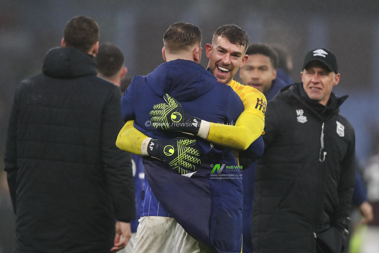 Alex Palmer of Ipswich Town is all smiles after the Premier League match Aston Villa vs Ipswich Town at Villa Park, Birmingham, United Kingdom, 15th February 2025

(Photo by Gareth Evans/News Images)
