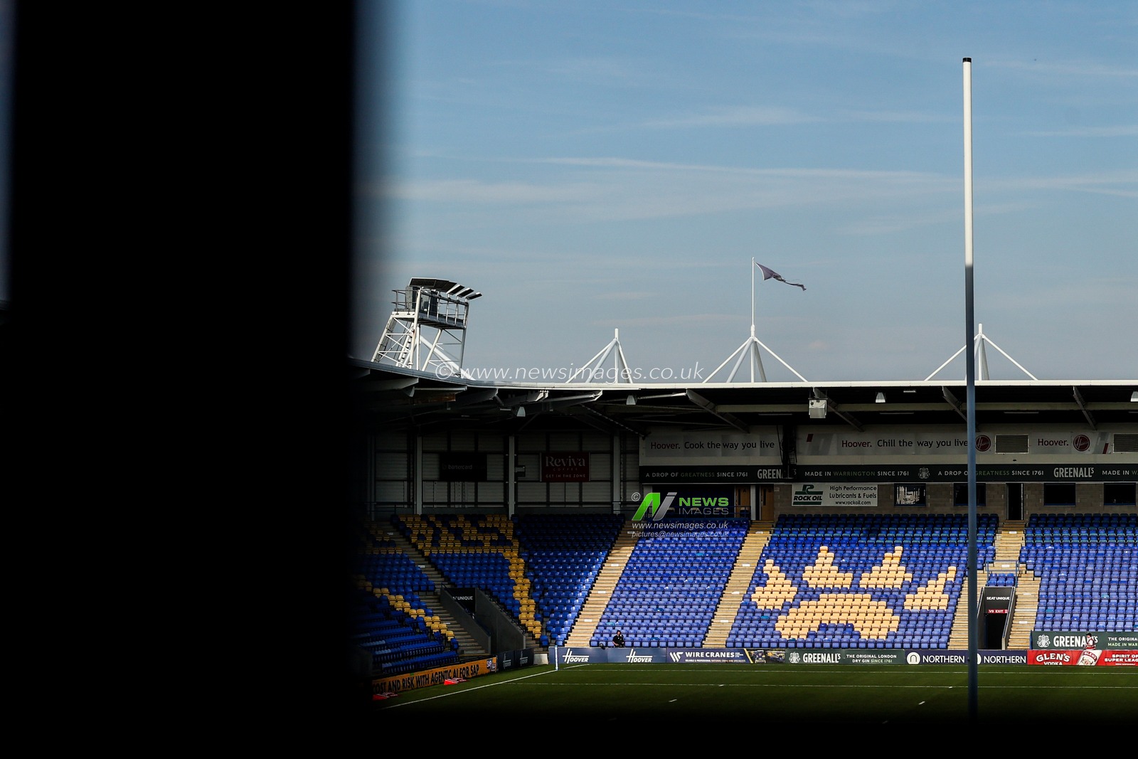 A general view of Halliwell Jones Stadium ahead of the Betfred Super League round 23 match Warrington Wolves vs York Knights at The Halliwell Jones Stadium, Warrington, United Kingdom on 13 August 2026

(Photo by Alfie Cosgrove/News Images)