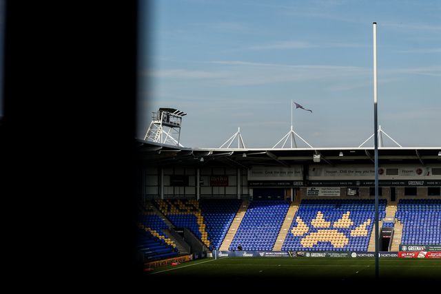 A general view of Halliwell Jones Stadium ahead of the Betfred Super League round 23 match Warrington Wolves vs York Knights at The Halliwell Jones Stadium, Warrington, United Kingdom on 13 August 2026

(Photo by Alfie Cosgrove/News Images)