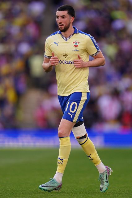 Finn Azaz of Southampton during the Emirates FA Cup Semi-Final match Manchester City vs Southampton at Wembley Stadium, London, United Kingdom on 25 April 2026

(Photo by Harvey Murphy/News Images)