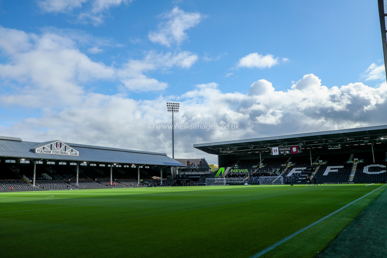 A general view of Craven Cottage prior to the Premier League match Fulham vs Aston Villa at Craven Cottage, London, United Kingdom, 19th October 2024

(Photo by Izzy Poles/News Images)