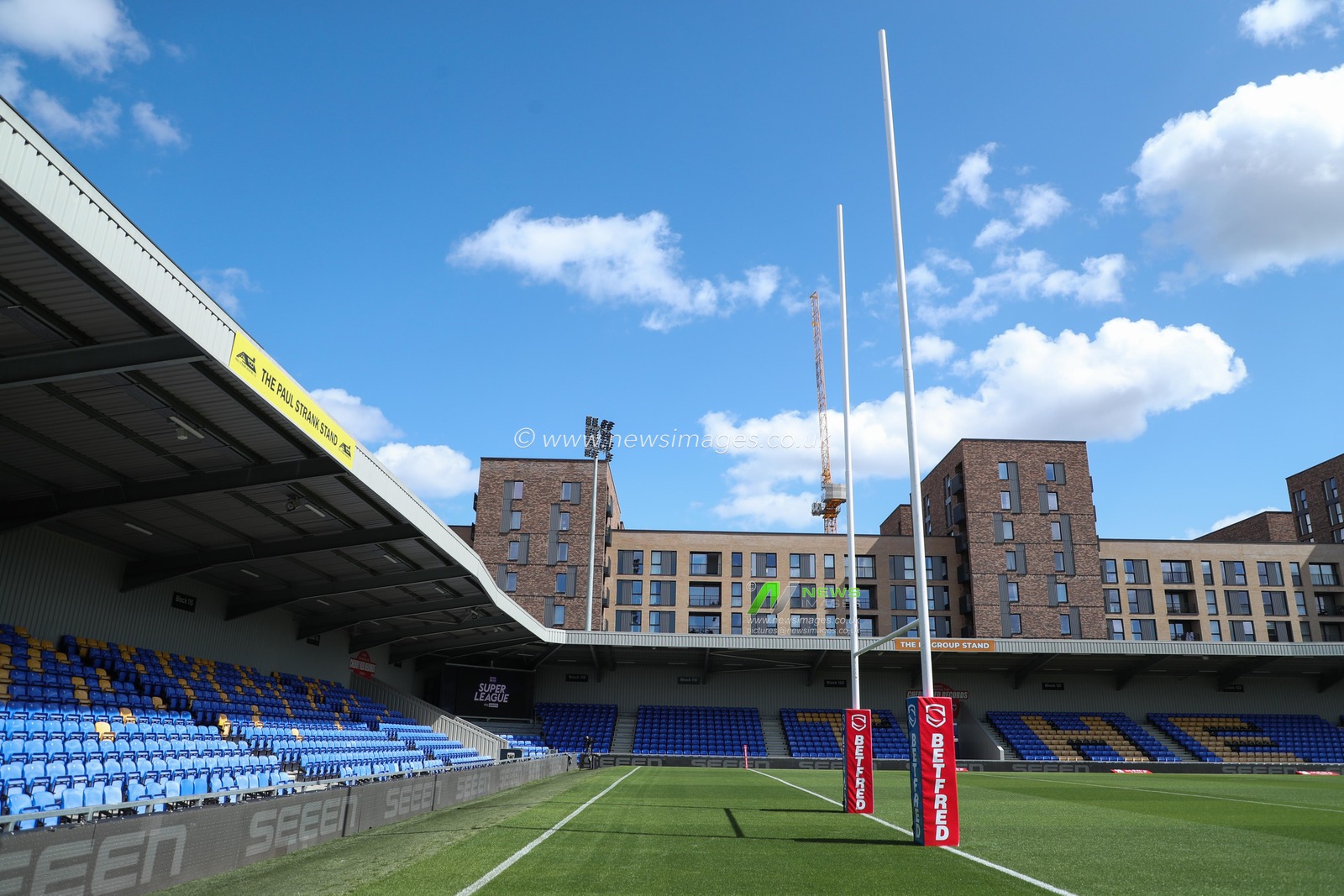 A general view of The Cherry Red Records Stadium prior to the Betfred Super League Round 23 match London Broncos vs Leigh Leopards at Plough Lane, Wimbledon, United Kingdom, 25th August 2024

(Photo by Izzy Poles/News Images)