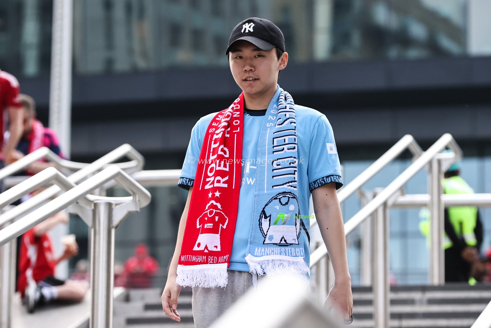 Manchester City fan ahead of the Emirates FA Cup Semi-Final match Nottingham Forest vs Manchester City at Wembley Stadium, London, United Kingdom, 26th April 2025

(Photo by Alfie Cosgrove/News Images)