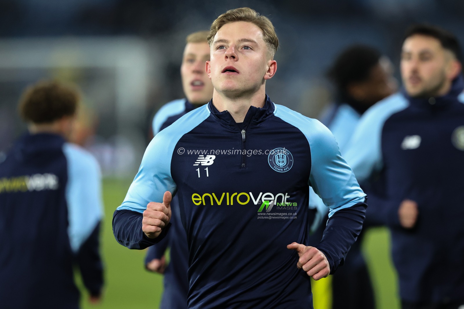 James Daly of Harrogate Town in the pregame warmup session during the Emirates FA Cup 3rd Round match Leeds United vs Harrogate Town at Elland Road, Leeds, United Kingdom, 11th January 2025

(Photo by Alfie Cosgrove/News Images)