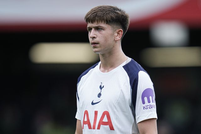 Mikey Moore of Tottenham Hotspur during the Pre-season friendly match Luton Town vs Tottenham Hotspur at Kenilworth Road, Luton, United Kingdom, 26th July 2025

(Photo by Harvey Murphy/News Images)