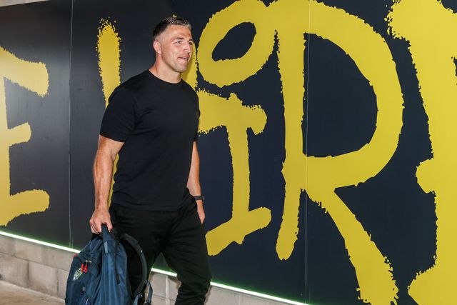 Sam Burgess manager of Warrington arrives during the Betfred Super League round 15 match Warrington Wolves vs Leeds Rhinos at The Halliwell Jones Stadium, Warrington, United Kingdom on 18 June 2026

(Photo by Alfie Cosgrove/News Images)
