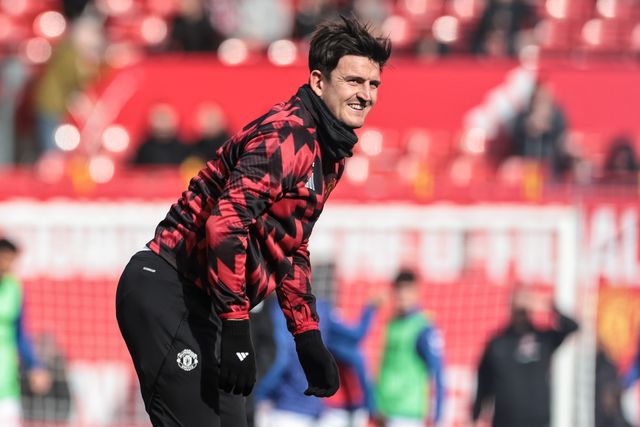 Harry Maguire of Manchester United in the pregame warmup session during the Premier League match Manchester United vs Sunderland at Old Trafford, Manchester, United Kingdom, 4th October 2025

(Photo by Mark Cosgrove/News Images)
