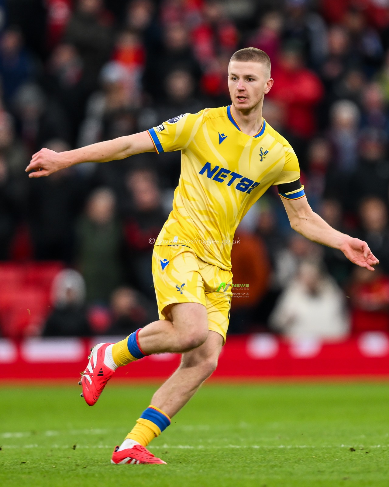 Adam Wharton of Crystal Palace in action during the Premier League match Manchester United vs Crystal Palace at Old Trafford, Manchester, United Kingdom, 2nd February 2025

(Photo by Craig Thomas/News Images)