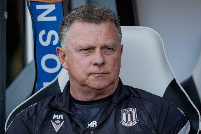 Mark Robins manager of Stoke City sits on the bench prior to kick off during the Sky Bet Championship match Derby County vs Stoke City at Pride Park Stadium, Derby, United Kingdom on 06 April 2026

(Photo by Maynard Manyowa/News Images)