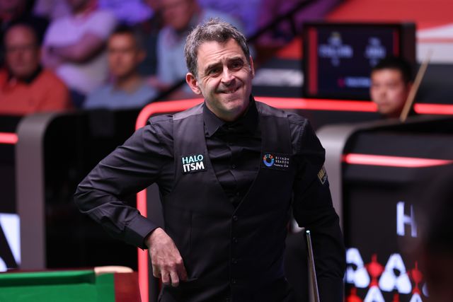 Ronnie O'Sullivan during the game against Pang Junxu during the 2025 Halo World Snooker Championship at the Crucible Theatre, Sheffield, United Kingdom, 26th April 2025