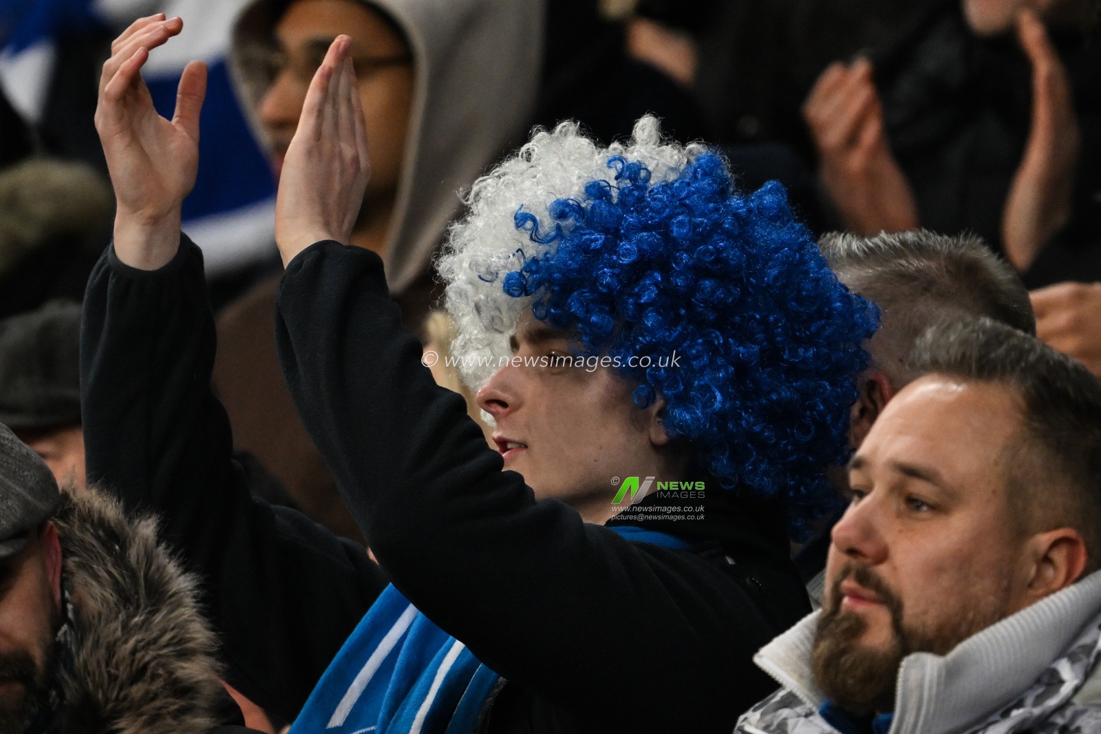 Peterborough United fans during the Emirates FA Cup 3rd Round match Everton vs Peterborough United at Goodison Park, Liverpool, United Kingdom, 9th January 2025

(Photo by Craig Thomas/News Images)