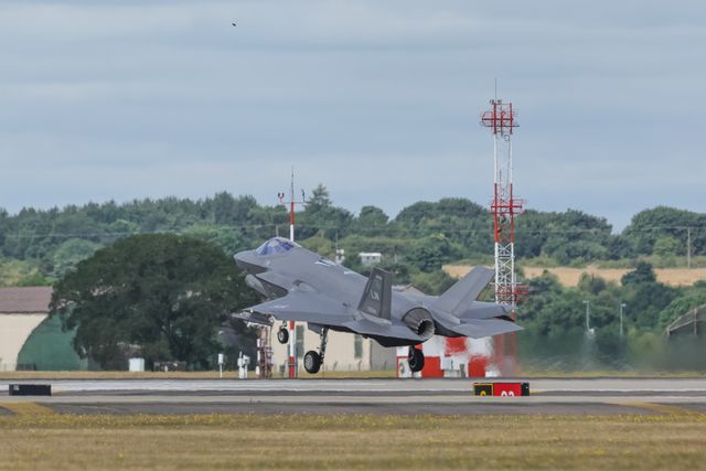 United States Air Force Lockheed Martin F-35 fifth-generation fighter land at RAF Lakenheath, Lakenheath, United Kingdom, 26th June 2025

(Photo by Mark Cosgrove/News Images)