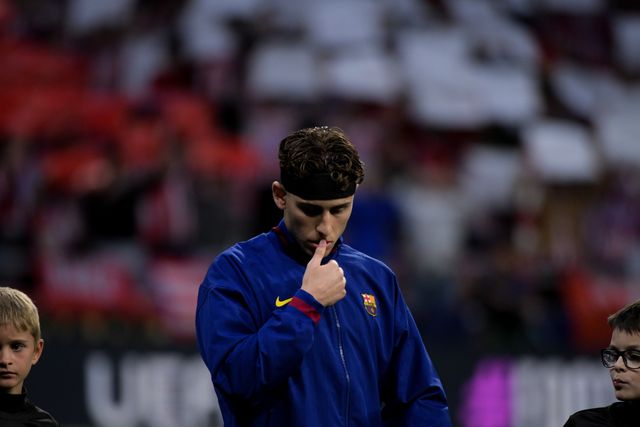 Fermin López of FC Barcelona during the UEFA Champions League Quarter Finals match Atletico Madrid vs Barcelona at Riyadh Air Metropolitano, Madrid, Spain on 14 April 2026

(Photo by Samuel Carreno/News Images)
