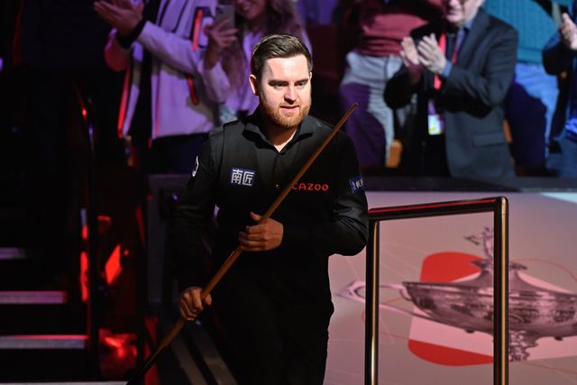 Jak Jones walks out ahead of the Cazoo World Championships 2024 Final at Crucible Theatre, Sheffield, United Kingdom, 5th May 2024

(Photo by Cody Froggatt/News Images)
