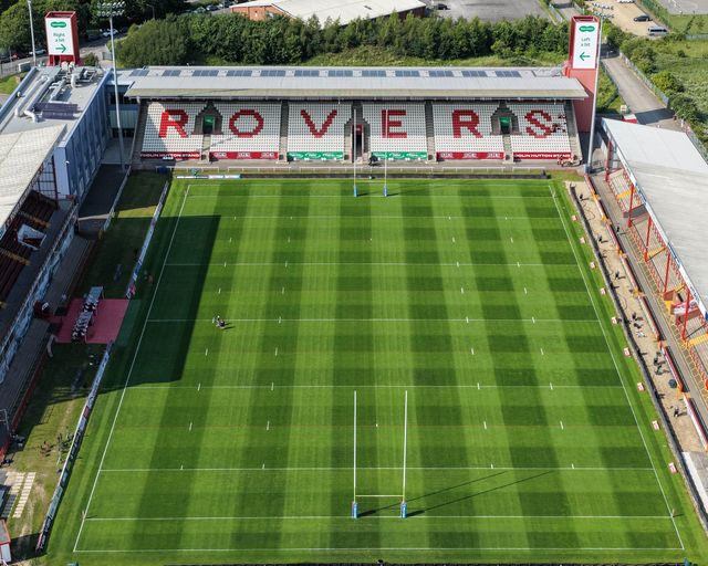 An aerial view of the Sewell Group Craven Park during the Betfred Super League Round 14 Hull KR vs Catalans Dragons at Sewell Group Craven Park, Kingston upon Hull, United Kingdom, 13th June 2025

(Photo by Mark Cosgrove/News Images)