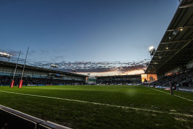 A general view of Halliwell Jones Stadium during the Betfred Super League Round 3 match Warrington Wolves vs Wakefield Trinity at The Halliwell Jones Stadium, Warrington, United Kingdom on 28 February 2026

(Photo by Alfie Cosgrove/News Images)