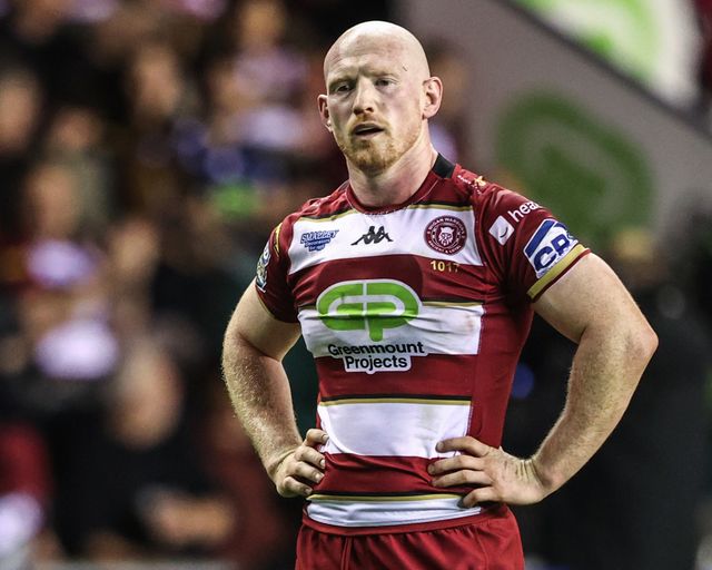 Liam Farrell of Wigan Warriors during the Betfred Super League round 27 match Wigan Warriors vs Leeds Rhinos at The Brick Community Stadium, Wigan, United Kingdom, 19th September 2025

(Photo by Alfie Cosgrove/News Images)