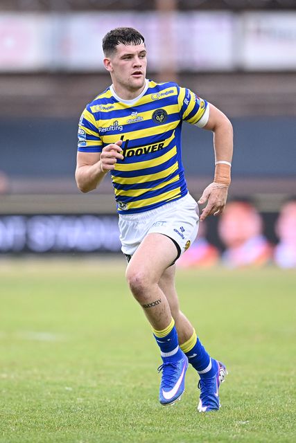 Jake Thewlis of Warrington Wolves during the Betfred Super League round 22 match Bradford Bulls vs Warrington Wolves at Odsal Stadium, Bradford, United Kingdom on 08 August 2026

(Photo by Ben Roberts/News Images)