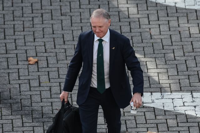 Joe Schmidt head coach of Australia arrives during the Quilter Nations Series 2025 match England vs Australia at Allianz Stadium, Twickenham, United Kingdom, 1st November 2025

(Photo by Mark Cosgrove/News Images)

*** GER AUT SUI OUT ***