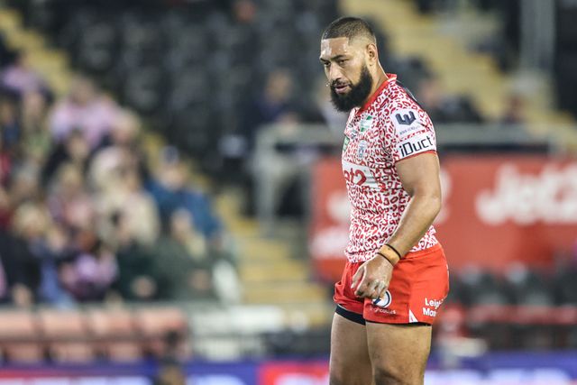 Isaac Liu of Leigh Leopards during the Betfred Super League play-off Eliminator 1 match Leigh Leopards vs Wakefield Trinity at Progress With Unity Stadium, Leigh, United Kingdom, 26th September 2025

(Photo by Alfie Cosgrove/News Images)
