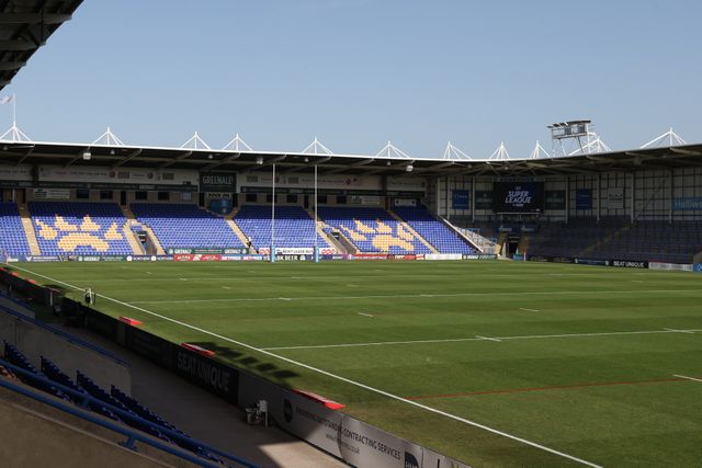 A general view of the Halliwell Jones Stadium during the Betfred Super League round 16 match Warrington Wolves vs Catalans Dragons at The Halliwell Jones Stadium, Warrington, United Kingdom on 25 June 2026

(Photo by Alfie Cosgrove/News Images)