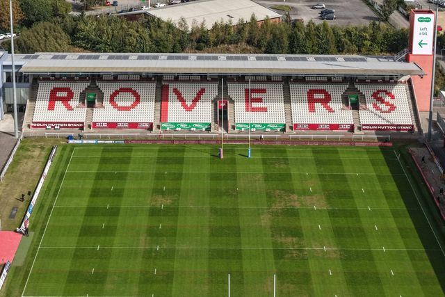 An general aerial view of the Sewell Group Craven Park during the Betfred Super League Round 25 match Hull KR vs Hull FC at Sewell Group Craven Park, Kingston upon Hull, United Kingdom, 7th September 2025

(Photo by Mark Cosgrove/News Images)