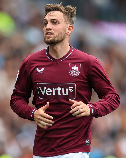 Jacob Bruun Larsen of Burnley during the Sky Bet Championship match Burnley vs West Ham United at Turf Moor, Burnley, United Kingdom on 16 August 2026

(Photo by Jorge Horsted/News Images)