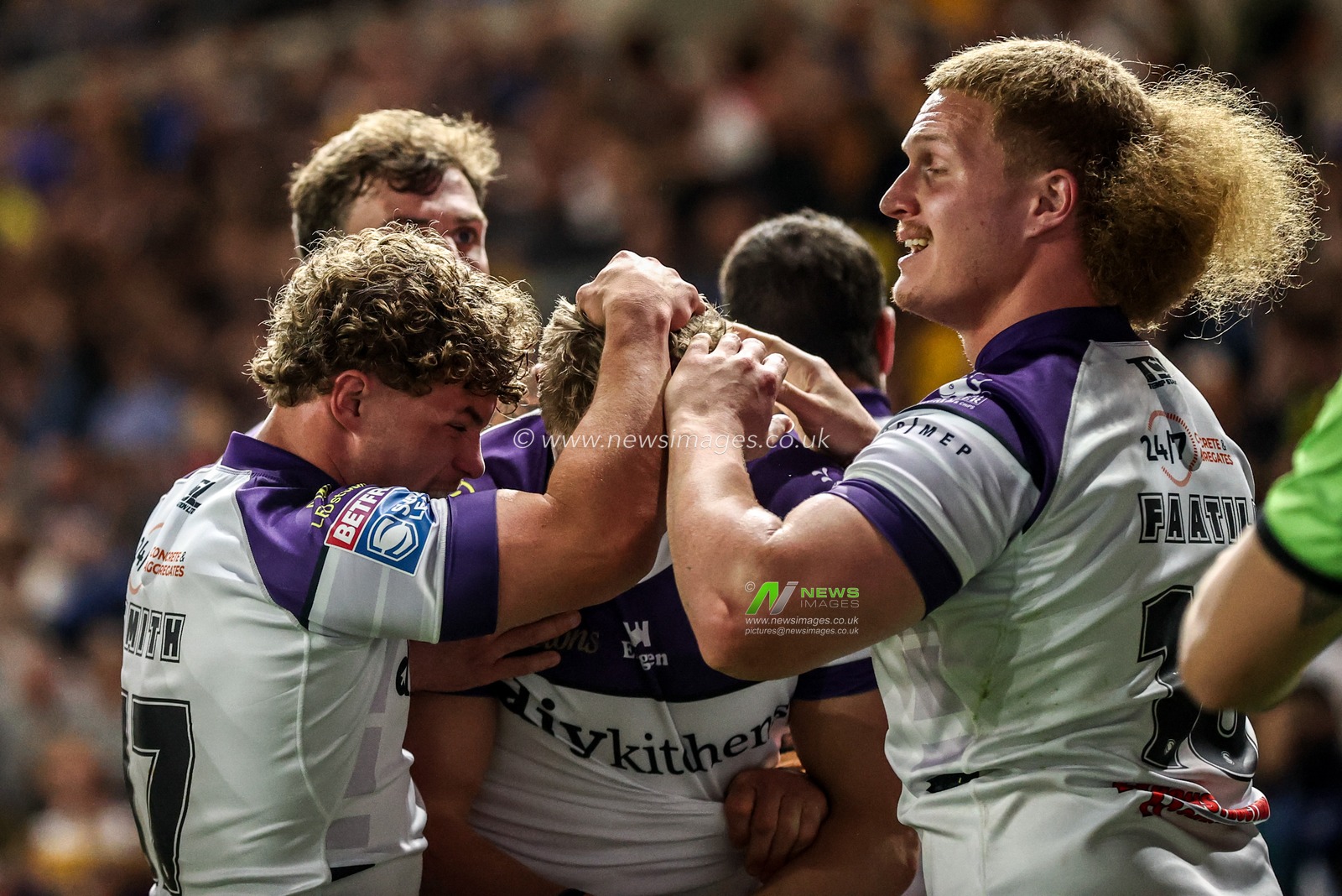 Jayden Myers of Wakefield Trinity celebrates his try during the Betfred Super League round 10 match Leeds Rhinos vs Wakefield Trinity at AMT Headingley Stadium, Leeds, United Kingdom on 01 May 2026

(Photo by Alfie Cosgrove/News Images)