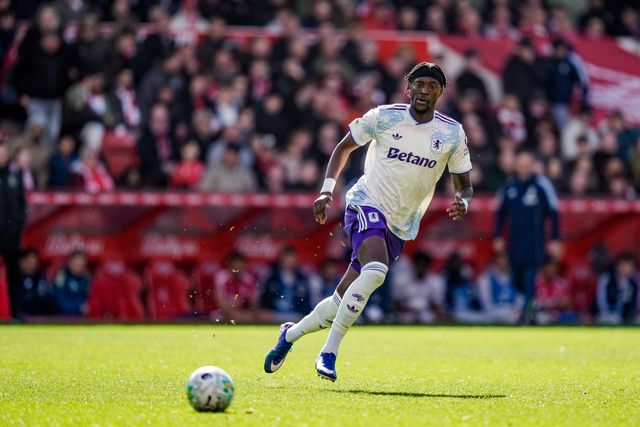 Tammy Abraham of Aston Villa during the Premier League match Nottingham Forest vs Aston Villa at City Ground, Nottingham, United Kingdom on 12 April 2026

(Photo by Maynard Manyowa/News Images)