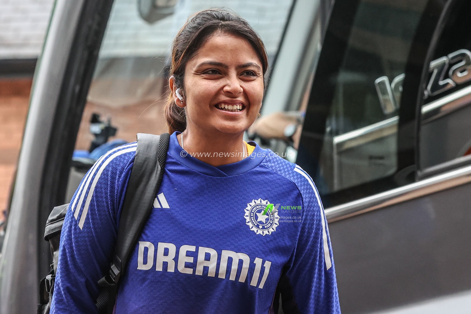 India players arrive during the 3rd Metro Bank One Day International England Women vs India Women at Banks Homes Riverside Stadium, Chester-le-street, United Kingdom, 22nd July 2025

(Photo by Alfie Cosgrove/News Images)