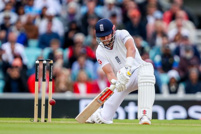 Gus Atkinson of England bats during the 5th Rothesay Test Match day 5 England v India at The Kia Oval, London, United Kingdom, 4th August 2025

(Photo by Izzy Poles/News Images)