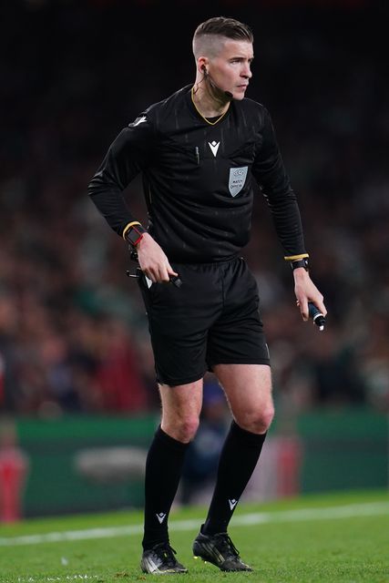 Referee Francois Letexier during the UEFA Champions League Quarter Finals match Arsenal vs Sporting CP at Arsenal stadium, London, United Kingdom on 15 April 2026

(Photo by Harvey Murphy/News Images)