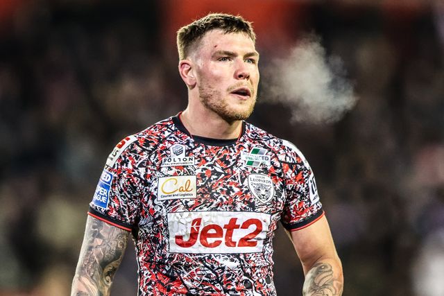 Keanan Brand of Leigh Leopards during the Betfred Super League match Leigh Leopards vs Catalans Dragons at Leigh Sports Village, Leigh, United Kingdom on 06 March 2026

(Photo by Alfie Cosgrove/News Images)