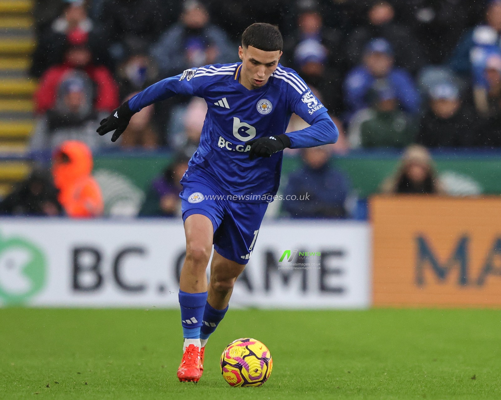 Bilal El Khannouss of Leicester City during the Premier League match Leicester City vs Brighton and Hove Albion at King Power Stadium, Leicester, United Kingdom, 8th December 2024

(Photo by Alfie Cosgrove/News Images)