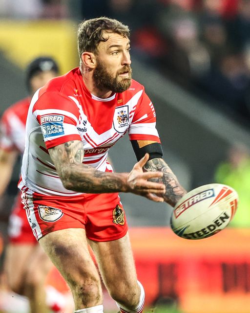 Daryl Clark of St Helens in action during the Betfred Super League round 4 match St Helens vs Bradford Bulls at The BrewDog Stadium, St Helens, United Kingdom on 07 March 2026

(Photo by Alfie Cosgrove/News Images)