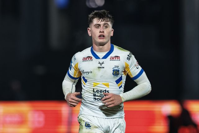 George Brown of Leeds Rhinos during the Betfred Challenge Cup round 4 match Wakefield Trinity vs Leeds Rhinos at DIY Kitchens Stadium, Wakefield, United Kingdom on 13 March 2026

(Photo by Mark Cosgrove/News Images)