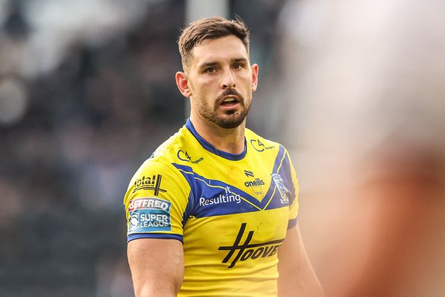 Sam Stone of Warrington Wolves during the Betfred Super League Round 26 match Hull FC vs Warrington Wolves at MKM Stadium, Hull, United Kingdom, 13th September 2025

(Photo by Alfie Cosgrove/News Images)
