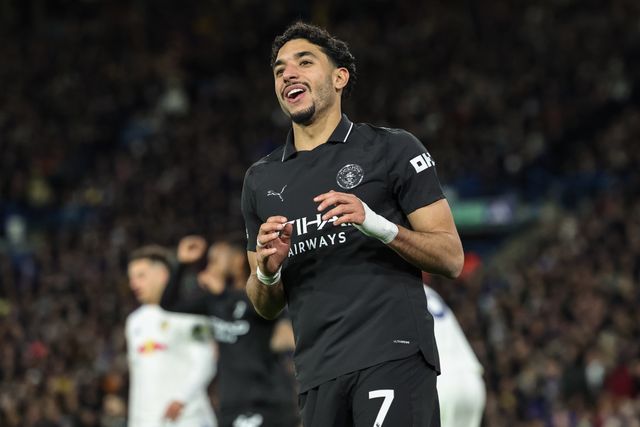 Omar Marmoush of Manchester City reacts after a missed chance on goal during the Premier League match Leeds United vs Manchester City at Elland Road, Leeds, United Kingdom on 28 February 2026

(Photo by Mark Cosgrove/News Images)