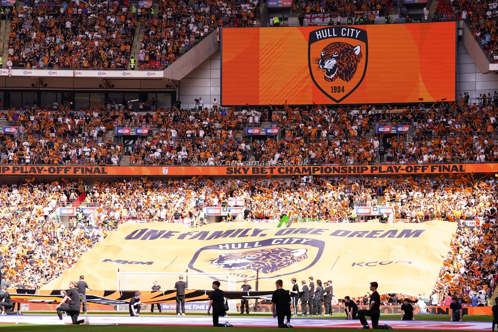 Ahead of kick off during the Sky Bet Championship Playoffs Final match Hull City vs Middlesbrough at Wembley Stadium, London, United Kingdom on 23 May 2026

(Photo by Harvey Murphy/News Images)