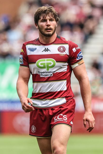 Ethan Havard of Wigan Warriors during the Betfred Super League Round 19 match Wigan Warriors vs Hull FC at The Brick Community Stadium, Wigan, United Kingdom, 19th July 2025

(Photo by Alfie Cosgrove/News Images)