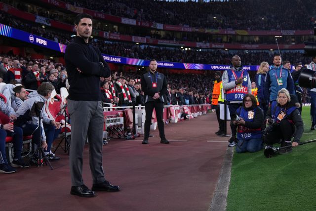 Mikel Arteta manager of Arsenal during the UEFA Champions League Quarter Finals match Arsenal vs Sporting CP at Arsenal stadium, London, United Kingdom on 15 April 2026

(Photo by Harvey Murphy/News Images)