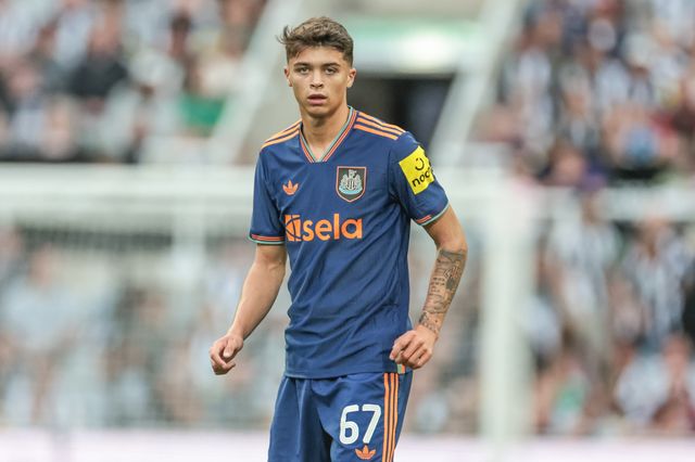 Lewis Miley of Newcastle Untied during the Pre-season friendly Newcastle United vs Espanyol at St. James's Park, Newcastle, United Kingdom, 8th August 2025

(Photo by Mark Cosgrove/News Images)