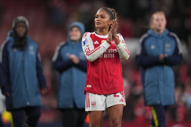 Taylor Hinds of Arsenal at full time during the UEFA Women's Champions League Quarter-finals match Arsenal vs Chelsea at Arsenal Stadium, London, United Kingdom on 24 March 2026

(Photo by Harvey Murphy/News Images)