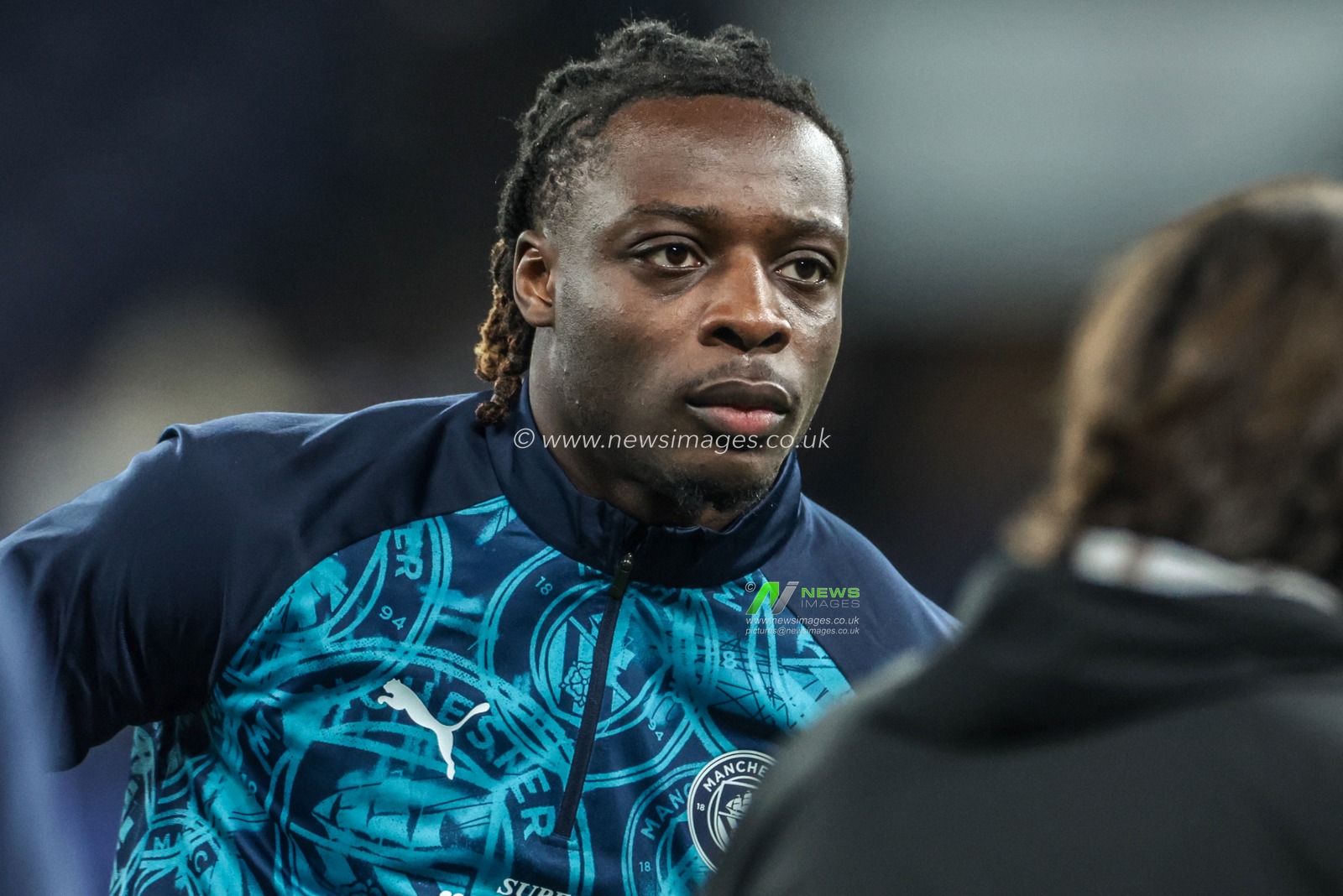 Jeremy Doku of Manchester City in the pregame warmup session during the UEFA Champions League last 16 second leg match Manchester City vs Real Madrid at The City of Manchester Stadium, Manchester, United Kingdom on 17 March 2026

(Photo by Mark Cosgrove/News Images)