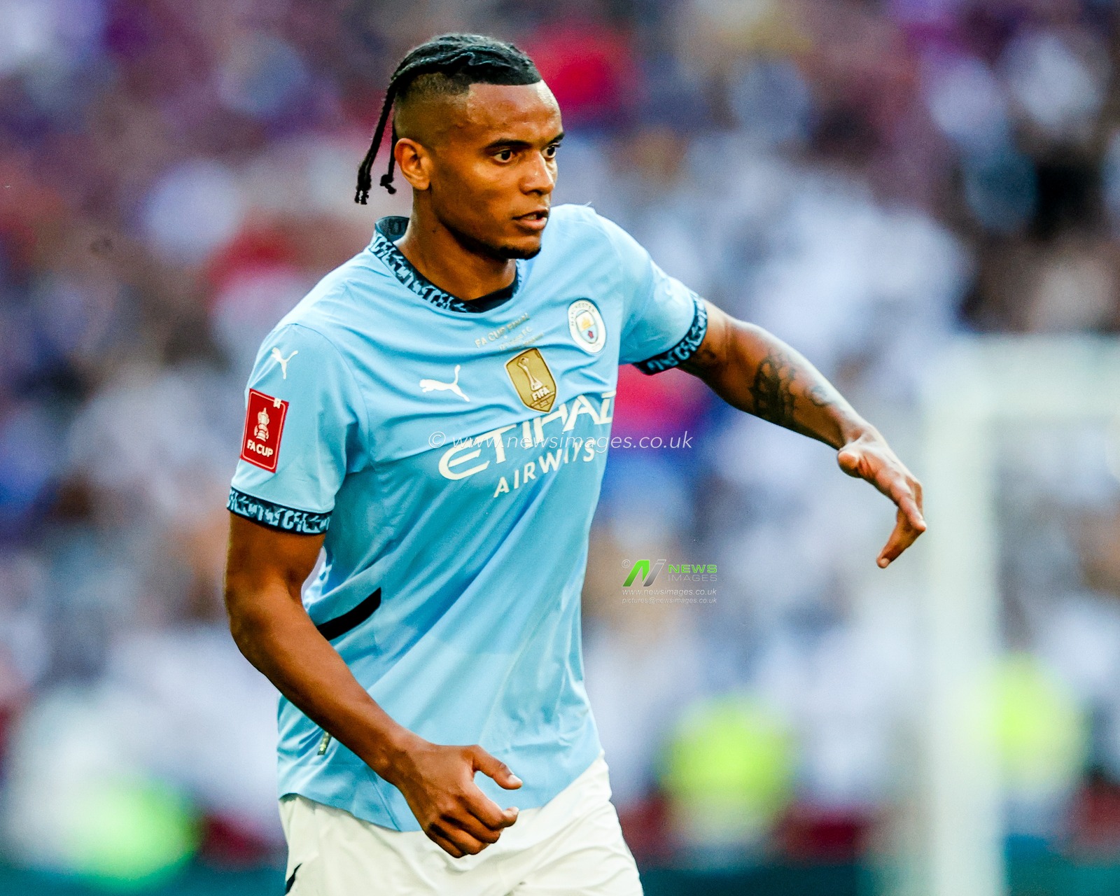 Manuel Akanji of Manchester City in action during the Emirates FA Cup Final match Crystal Palace vs Manchester City at Wembley Stadium, London, United Kingdom, 17th May 2025

(Photo by Alfie Cosgrove/News Images)