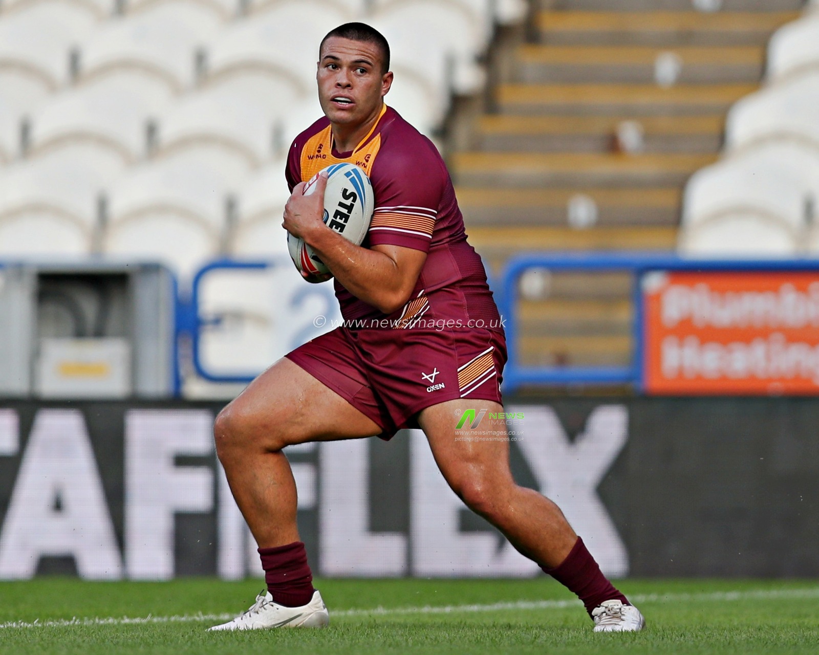 Tuimoala Lolohea of Huddersfield Giants during the Betfred Super League round 19 match Huddersfield Giants vs Wakefield Trinity at the Accu Stadium, Huddersfield, United Kingdom, 18th July 2025(Photo by Sam Eaden/News Images)