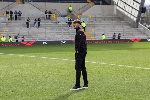Matty Ashton of Warrington Wolves arrives during the Betfred Super League round 6 match Leeds Rhinos vs Warrington Wolves at AMT Headingley Stadium, Leeds, United Kingdom on 29 March 2026

(Photo by Mark Cosgrove/News Images)
