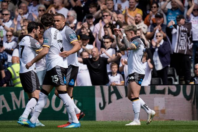 Sammie Szmodics of Derby County celebrates his goal to make it  1-0 during the Sky Bet Championship match Derby County vs Sheffield United at Pride Park Stadium, Derby, United Kingdom on 02 May 2026

(Photo by Maynard Manyowa/News Images)