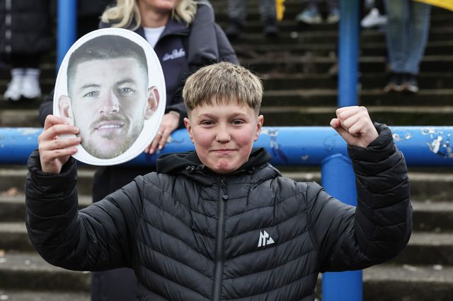 The traveling Warrington fans ahead of kickoff during the Betfred Super League round 6 match Leeds Rhinos vs Warrington Wolves at AMT Headingley Stadium, Leeds, United Kingdom on 29 March 2026

(Photo by Mark Cosgrove/News Images)